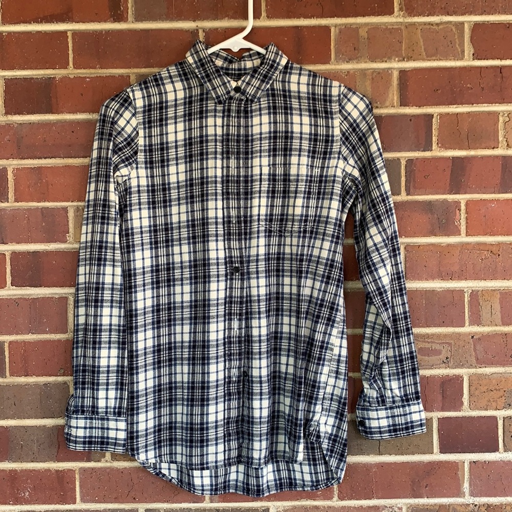 Madewell flannel plaid button down